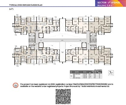 Kolte-Patil - i TOWERS-building e & g - even refuge floor plan