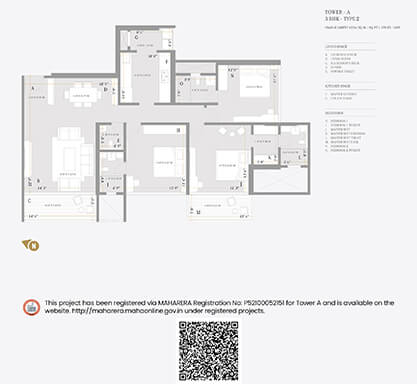 Kolte-Patil - 24K Manor-tower a - 3 bhk (type 2)	
