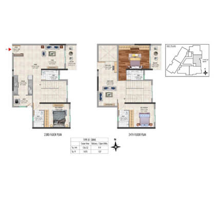 Kolte-Patil - Lakeside24-TYPE B1 - 3 BHK