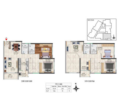 Kolte-Patil - Lakeside24-TYPE C1 - 4 BHK