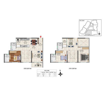 Kolte-Patil - Lakeside24-TYPE D1 - 3 BHK