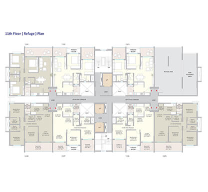 Kolte-Patil - Springshire-tower b4 - 11th floor refugee floor plan	
