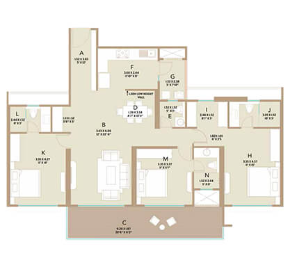 Kolte-Patil - Canvas-3 bhk landscape