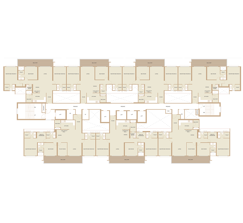 Kolte-Patil - Canvas-building b - typical floor plan